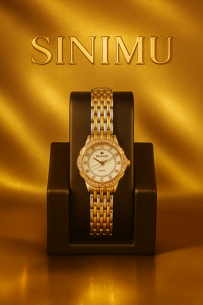 Sinimu Luxury Women's Watch with Crystal Accents - Elegant Gold & Silver Timepiece for Your Jewelry Collection
