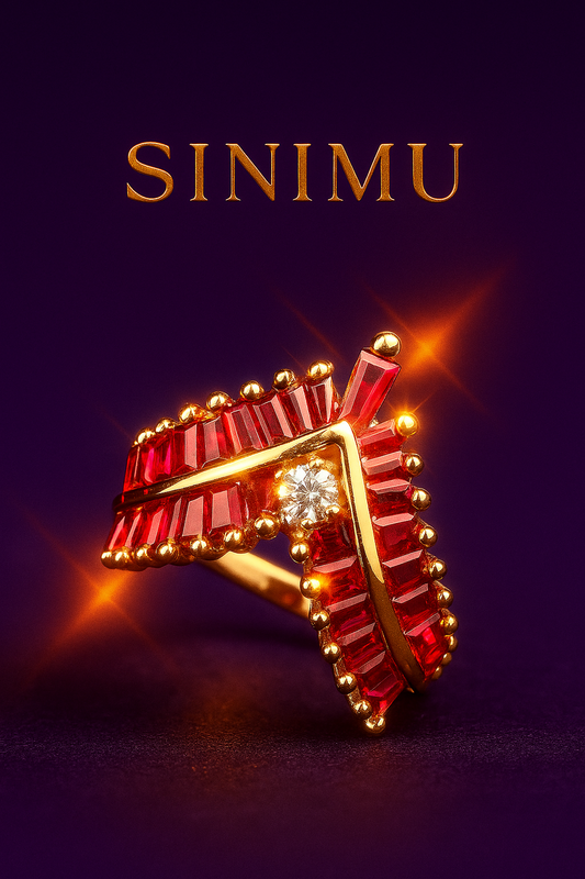 SINIMU – Crimson V-Shine Ring Adjustable