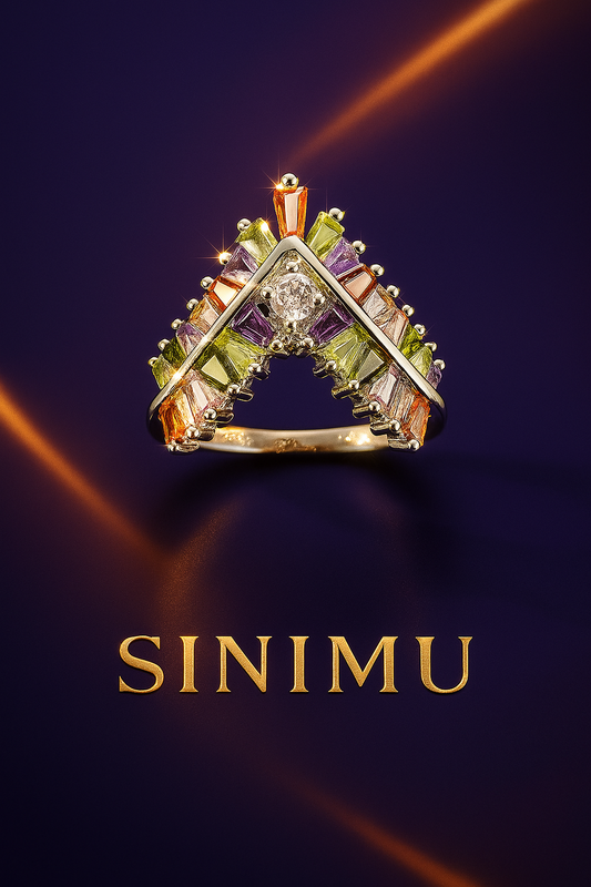 SINIMU – Crimson V-Shine Ring 7 Adjustable