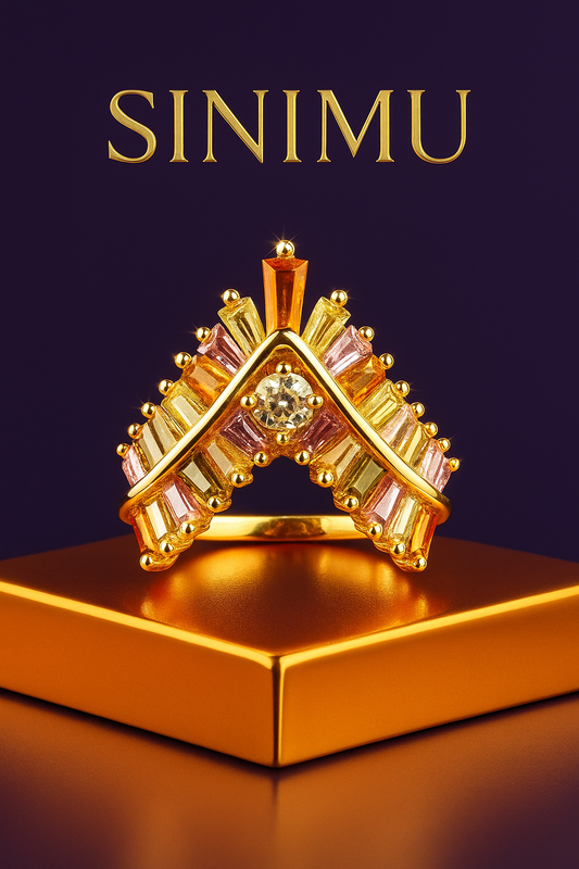 SINIMU – Crimson V-Shine Ring 6 Adjustable